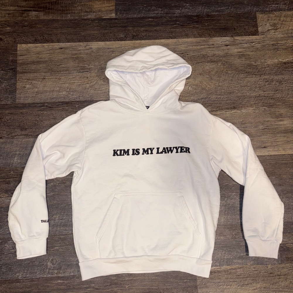 Talentless Kim Is My Lawyer Hoodie Scott Disick White Size